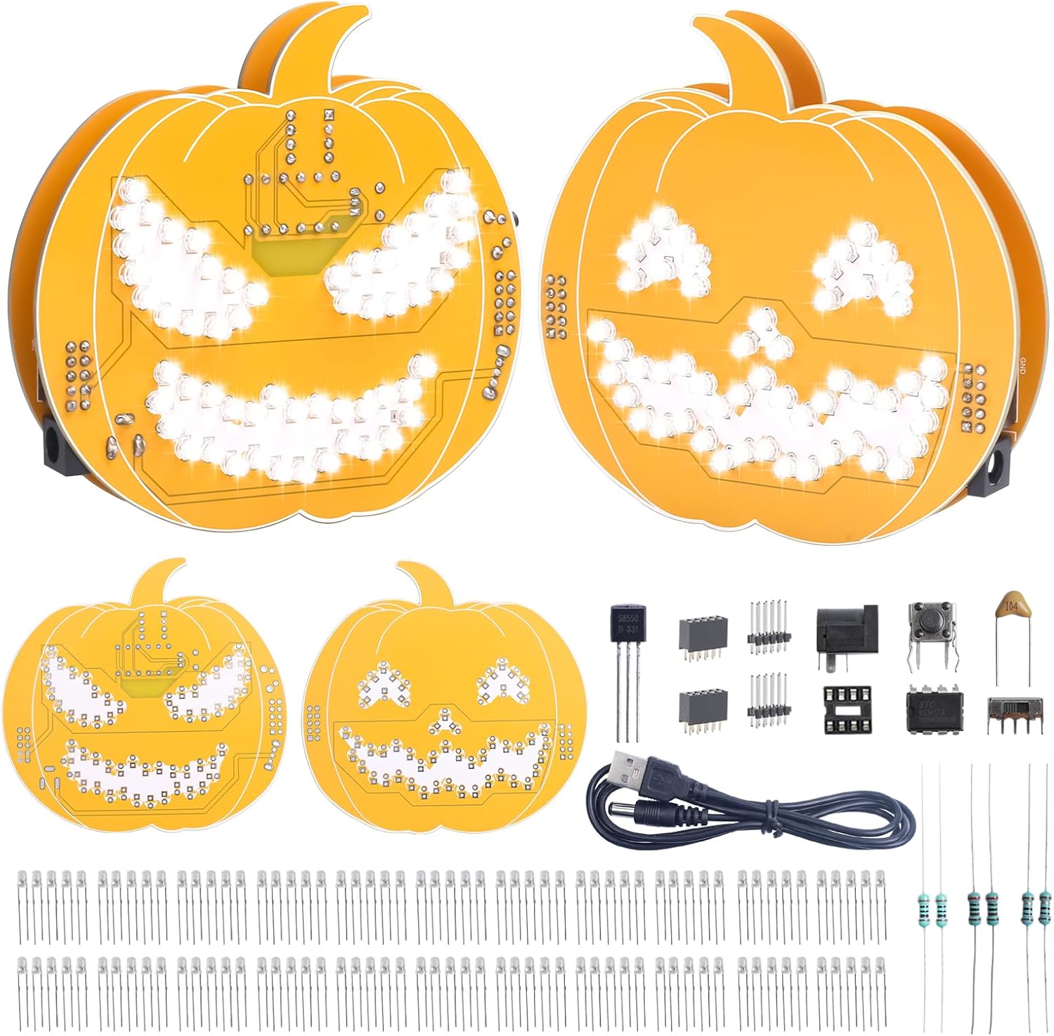 Diy Electronics Desk - Halloween DIY Soldering Kit Pumpkin LED