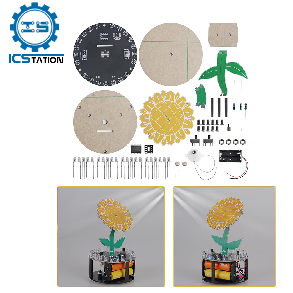 Diy Electronics Desk - Rotating Sunflower Electronic Kit DIY Light