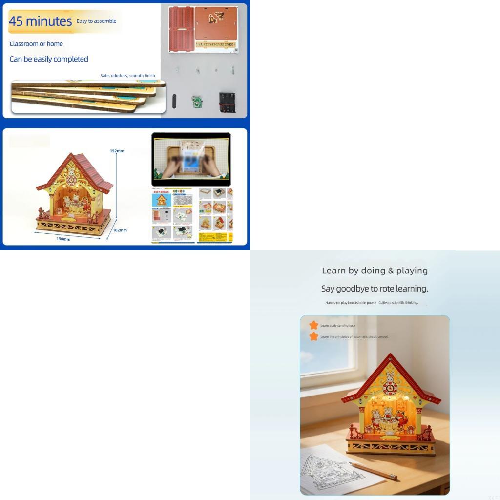Diy Electronics Projects For Kids - XXFE Electronic Cottage Assembly House Model