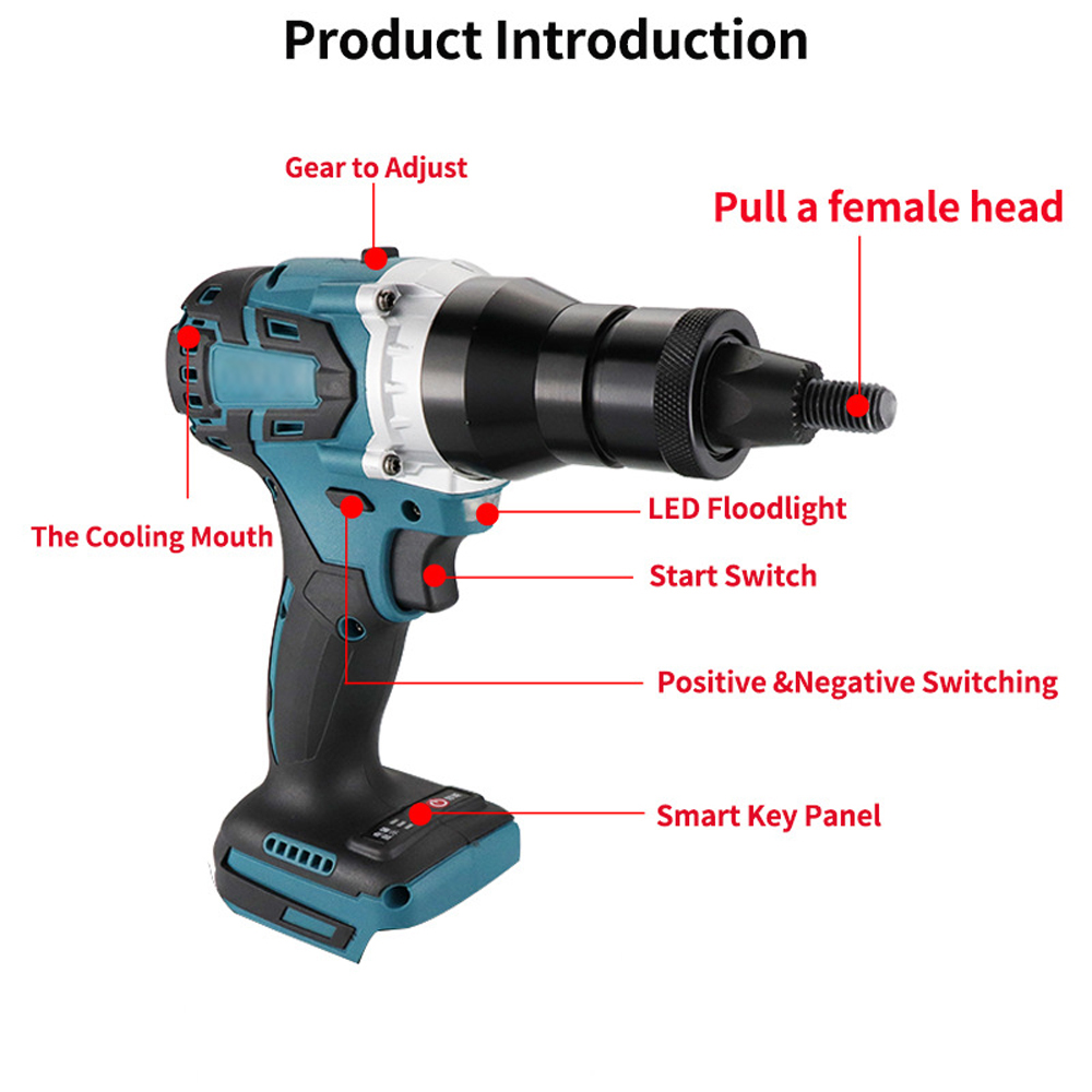 Electric Riveting Gun Brushles - Diy Electronics Starter Kit ulasan dan harga