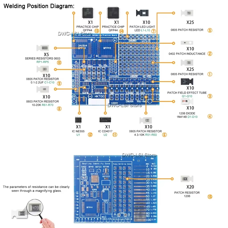 02 Patch Components Electronic - Diy Electronics Workbench ulasan dan harga