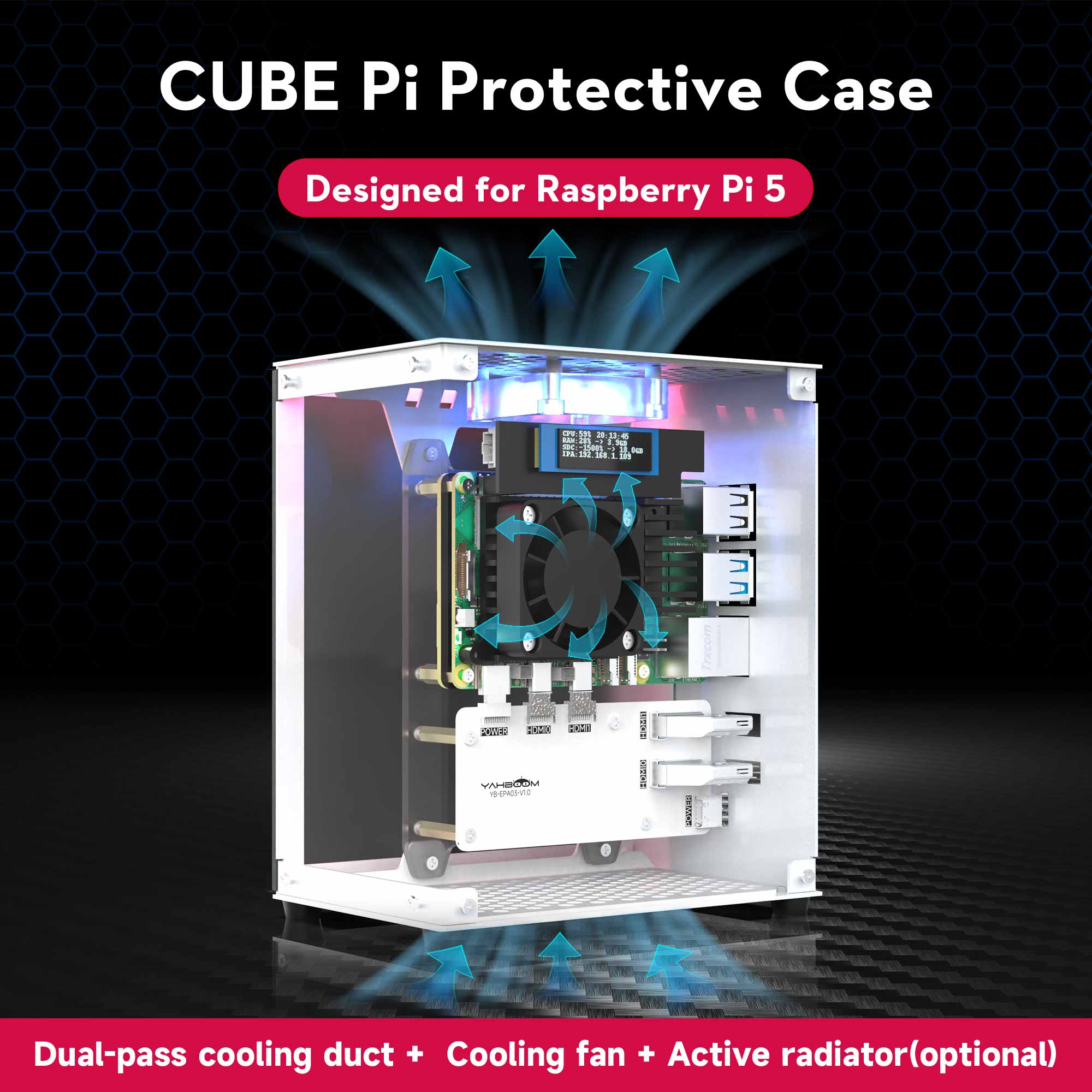 Raspberry Pi 5 Case Protective - Diy Electronics Raspberry Pi ulasan dan harga