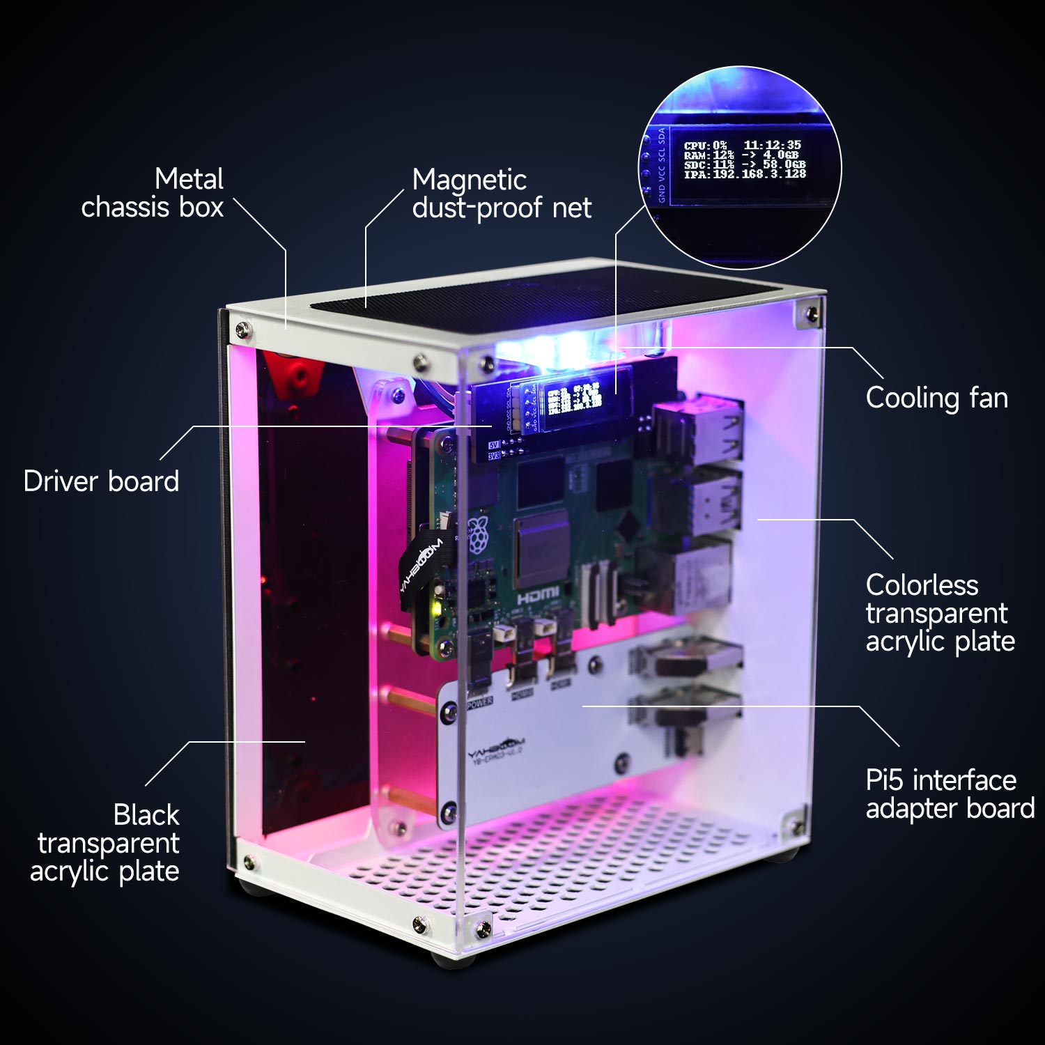 Raspberry Pi 5 Case Protective - Diy Electronics Raspberry Pi ulasan dan harga