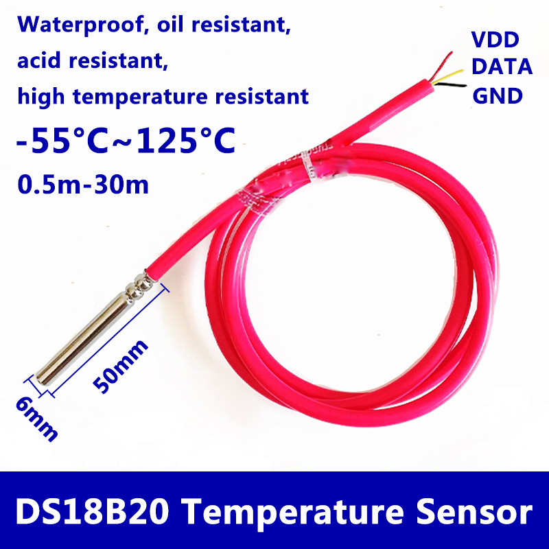 DS18B20 Waterproof Digital Tem - Ds18B20 Temperature Sensor ulasan dan harga